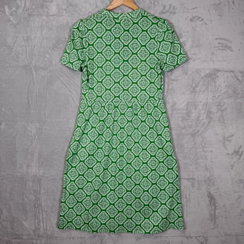 Lot of 2 Boden Naomi Dresses Size 4L Long Green Blue Geometric Abstract Pockets - Picture 3 of 16